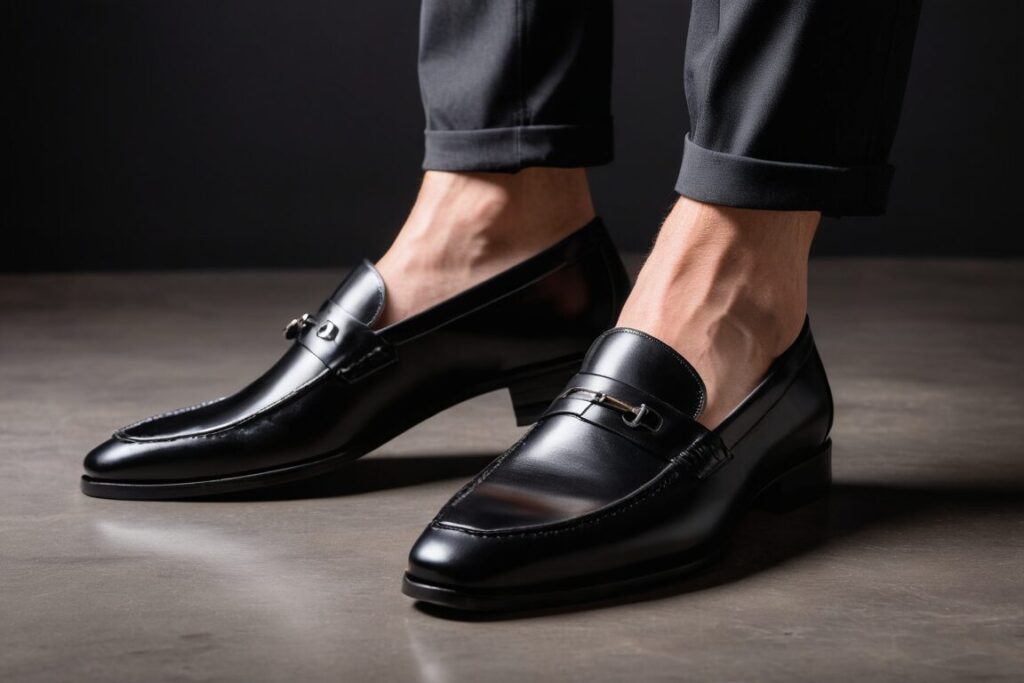 czarne loafersy męskie 2024