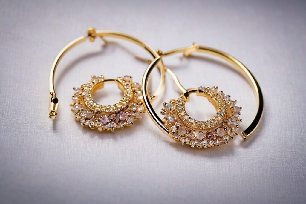 koczyki koła do sukienki cekinowej