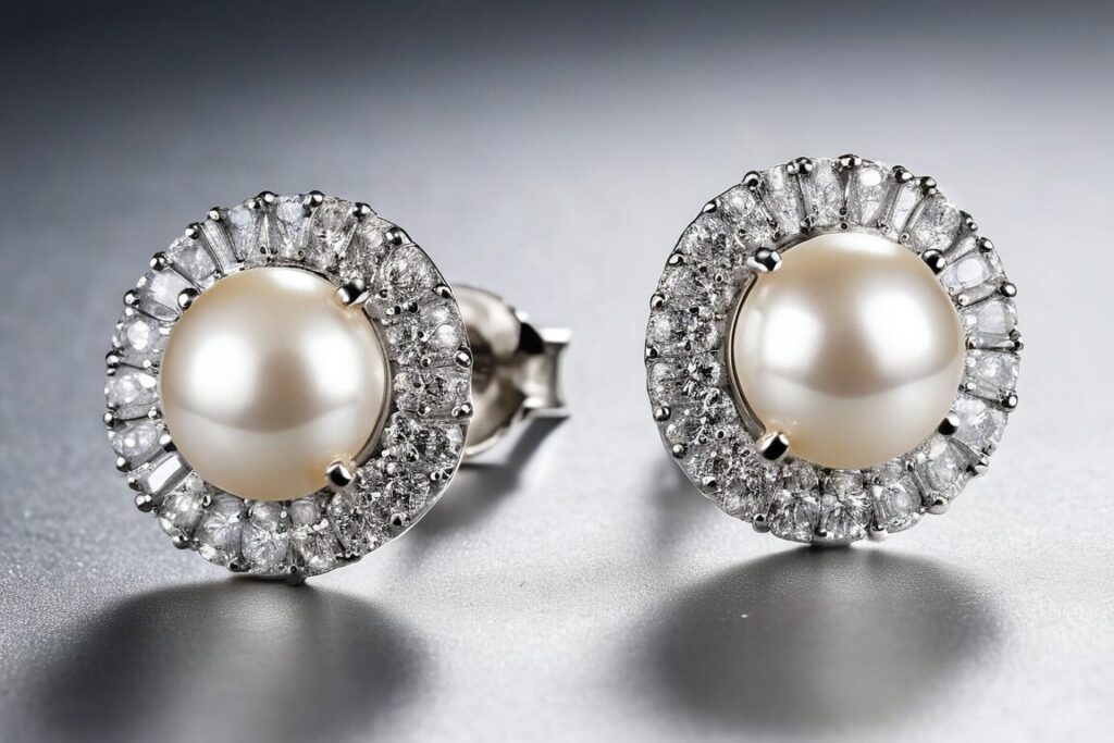 kolczyki z perełką